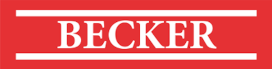 Ein rotes Rechteck mit dem weißen Text "BECKER" in der Mitte.