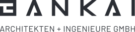 Logo der Firma "BANKAI Architekten + Ingenieure GmbH" mit stilisiertem Schriftzug.